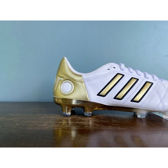 Adidas 11PRO FG TK Toni Kroos White/Gold Soccer Cleats Men's Size 10.5 JH6410 - Picture 4 of 14